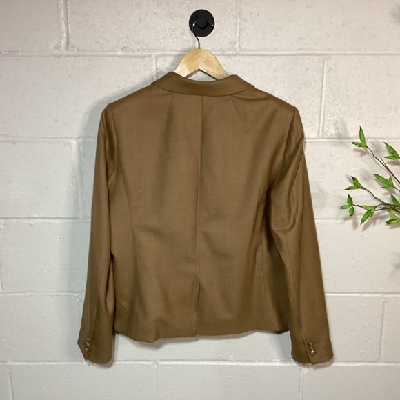 J Crew Camel Blazer | Gold Buttons | Silk Lined - Picture 3 of 3